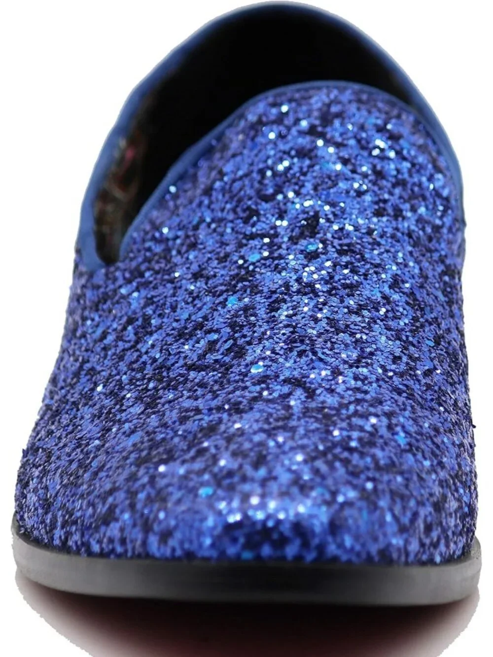 Men's Royal Blue Vintage Glitter Loafer Slip On Tuxedo Dress Party Classic Shoes